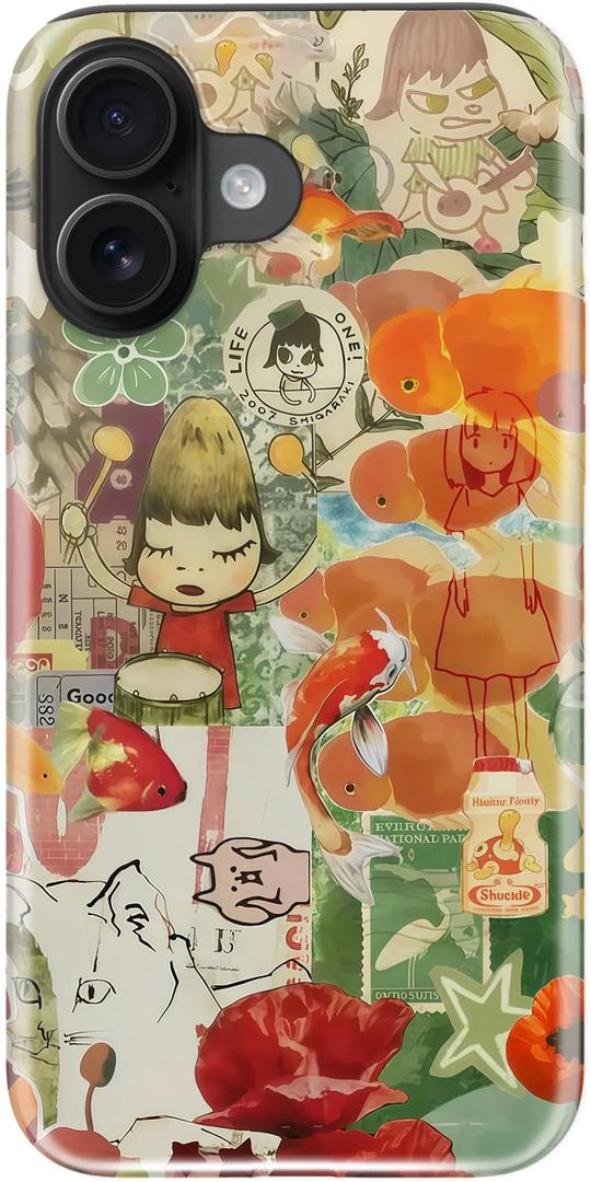LUMARKE for iPhone 16 Case,Cute Floral Cover,Wireless Charging