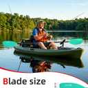 Abahub Kayak Paddle 86in/218cm, 2-Piece Aluminum Shaft Floating Oar for Kayaking Canoeing Boating,1 Paddle