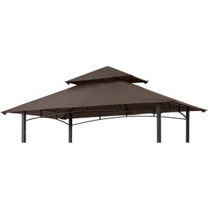 MASTERCANOPY Grill Gazebo Replacement Canopy Top for Model L-GG001PST-F (Brown) Brown, 8x5