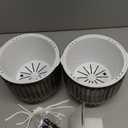 Melphoe 2 Pack Self Watering Hanging Planters Indoor Flower Pots, 6.5 Inch Outdoor Hanging Plant Pot Basket, Plant Hanger with 3Hooks Drainage Holes for Garden Home (Gray)