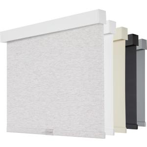 Persilux Cordless Blackout Roller Shades for Indoor Windows, Pull Down Blinds with Valance, Thermal Insulated Fabric, UV Protection Shades for Home and Bedroom (Linen,33.5" W x 72" H)