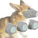 Soft Adjustable Dog Mouth Mask with Filter, Pet Anti Dust Breathing Muzzle, Anti Smog Respirator, Effectively Filter air Pollution (M-3PCS)