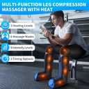 Rainbow Forest Leg Massager with Heat and Compression, Foot Massager for Circulation and Pain Relief - 6 Modes/9 Intensity/3 Heat /3 Timers, for Seniors, Mom, Dad, Him, Her (Blue)