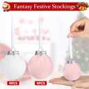 Hollowfly 18 Pcs Blush Pink Christmas Ball Ornaments 2.4'' Christmas Tree Balls Satin Xmas Baubles Hanging Decor Holiday Natural Textured Rustic Ornaments for Xmas Tree Home Decor Bowl Filler Gift