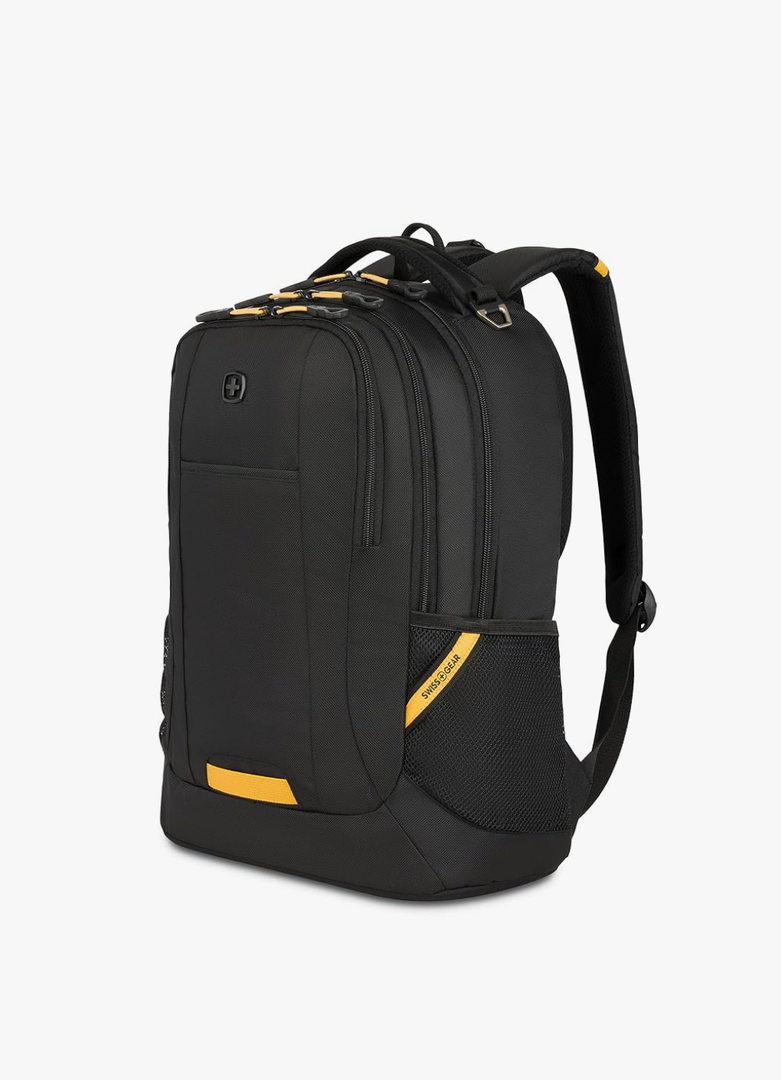 SwissGear Cecil 5505 Laptop Backpack, Black/Gold, 18-Inch