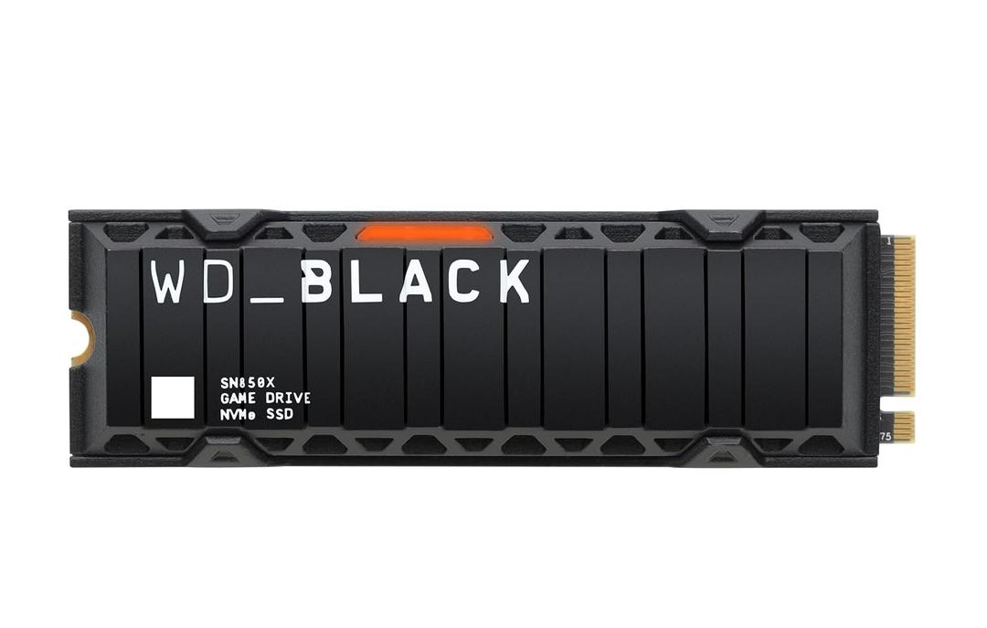 WD_Black SN850X 4TB NVMe SSD with Heatsink - M.2 2280, Up to 7,300 MB/s Read speeds, Up to 6,300 MB/s Write speeds, Gaming Expansion, High Performance Internal Solid State Drive - WDS400T2XHE