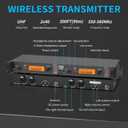 XTUGA RW2080 Wireless in Ear Monitor System, Mono IEM System with 10 Receivers, UHF 2 * 40 Frequencies, 300Ft Stable Transmission for Musicians,Band,Studio & Stage Monitoring(572-599Mhz)