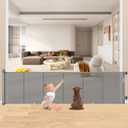 34X100 Extra Wide Retractable Baby Gate, Extra Wide Safety Kids or Pets Gate, 34 Tall, Extends to 100 Extra Wide, Mesh Safety Dog Gate for Stairs, Indoor, Outdoor, Doorways, Hallways