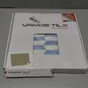 Vamos Tile Peel and Stick Backsplash Seamless Tile,10-Sheets Stick on Backsplash for Kitchen and Bathroom, Light Blue and Statury White PVC Self Adhesive Mosaic Tiles, 11.9"L x 10.8"W