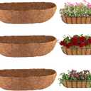 3Pcs Trough Coco Liner 30" Coco Coir Liners for Planters, Liners for Window Boxes Liners, Wall Basket Planters, Railing Hanging Baskets, Garden Planter Baskets