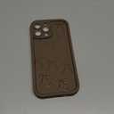 Compatible with iPhone 13 Pro Max Case, Cute Brown Bow Aesthetic Design for Girls Women Soft Silicone Slim Fit Shockproof Protective Cover