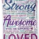 Super Soft Hug Blanket, Get Well Soon Gifts Blanket for Women After Surgery, Inspirational Gifts & Cancer Care Gifts for Women, Thinking of You Gifts for Friend Sister Coworker 60"x80" Rainbow