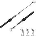 Retractable Golf Swing Training Aid,Rhythm Click Sound Warm Up Golf Swing Trainer,Golf Grip Trainer Attachment -Strength & Tempo Training for Chipping Hitting,Golf Accessories for Men