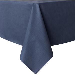 Sancua 100% Waterproof Rectangle PVC Tablecloth - 52 x 70 Inch - Oil Proof Spill Proof Vinyl Table Cloth, Wipe Clean Table Cover for Dining Tables, Buffet Parties and Camping, Greyish Blue
