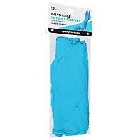 Disposable Nitrile Gloves. One Size. 12 ct, Blue 