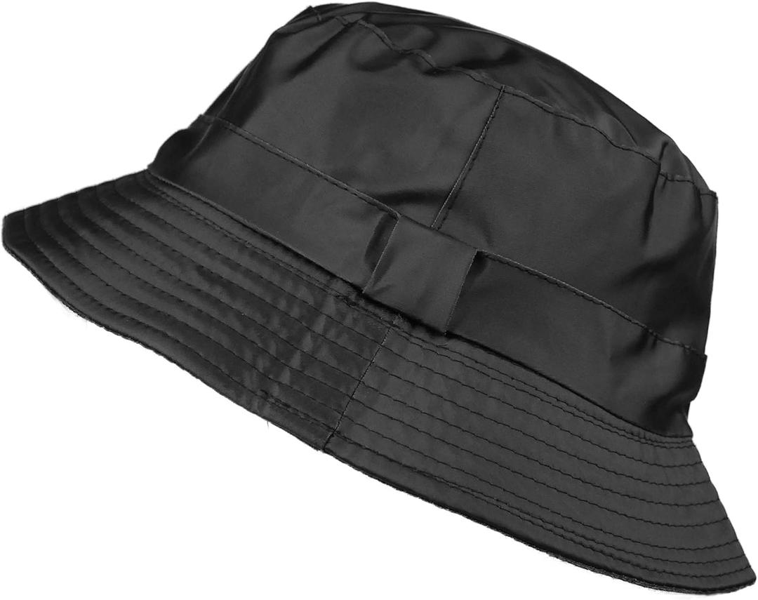 Toutacoo, Bucket Rain Hat (Large, 01-black/ Size L)