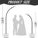 OurWarm 8.2FT & 6FT Balloon Arch Stand Kit, Black Half Arch Balloon Stand with Base for Floor, Free Bending Top Balloon Column Kit for Wedding Birthday Baby Shower Graduation Party Decorations