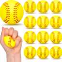 Minatee 12 Pieces Mini Softballs Foam Softball, Stress Balls 2.5' Sports Balls Goodie Bag Stuffers, Small Squeeze Anxiety Bulk Ball, Birthday Gift School Carnival Party Favors Supplies