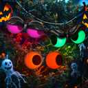 Joiedomi 3 Pack Halloween Decorations Indoor Flashing Peeping Eyes Lights with Timer, Halloween Glowing Decorations Outdoor Party Supplies, Spooky Animated Lights Eyes Decor for Yard Lawn Garden
