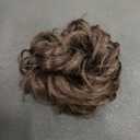 CJL HAIR Large Messy Bun Hair Piece Wavy Curly Scrunchies Synthetic Chignon Ponytail Hair Extensions Thick Updo Hairpieces for Women Dark Brown
