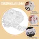 12.5 Yards Ruffle Organza White Lace Trim 2 Layer Pleated Satin Lace Ribbon 4.7cm Laces Edge Ruffle Trim for Sewing Clothes Dress Home Decor Wedding