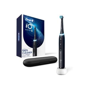 Oral-B Rechargeable Electric Toothbrush, iO5 Customizable Clean, 5 Cleaning Modes, Visual Pressure Sensor to Protect Gums, Travel Case, Black