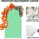 Arch Backdrop Stand and Cover Set, 7.2FT Metal Photo Balloon Arch Backdrop Stand for Wedding Birthday Party Baby Shower Ceremony Graduation Decoration, Green