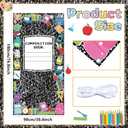 Composition Book for Back to School Classroom Door Decor First Day of School Door Backdrop Motivational Notebook Wall Banner Welcome Porch Background for Elementary Party Decorations Supplies