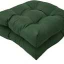 Outoor Patio Seat Cushions Dark Green,2 Count Indoor/Outdoor Rocking Chair Cushion Set Thickened Waterproof Patio Chair Pad,19" x 19"