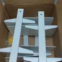 Floating Book Shelves for Wall, 8 Tier Invisible Floating Bookshelf, Vertical Spine Book Tower, Wall Mounted & Space Saving, Heavy Duty Metal Book Organizer for Home Office, 4 Pack White