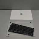 KEROM Compatible with Crocodile MacBook Air 13 inch Case 2021 2020 2019 2018 M1 A2337 A2179 A1932, Textured Elegant Luxury Aligator Skin Snakeskin PU Leather Hard Shell & Keyboard Cover, White