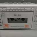 Portable Cassette Tape Player to Digital Converter via USB/SD Card, Record to Cassette/U Disk/SD Card via Mic, Power by AC or AA Battery, Portable Cassette Recorder with Speaker and Headphone Jack (White)