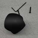 Kwikset Arroyo Knob Dummy Door Knob, Single Sided Handle for Closets, French Double Doors, and Pantry, Matte Black Non-Turning Interior Push/Pull Door Knob, with Microban Protection