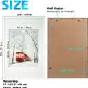 Egofine 24x36 Solid Wood Picture Frame, Made of Solid Wood Covered by Plexiglass 18x24 with Mat 24x36 without Mat, Poster Frame for Wall Mounting Photo Frame Vertically or Horizontally, White