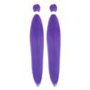 Diha Purple Hair Extensions,26 inch Purple Braiding Hair Pre Stretched Long Synthetic Braids for Stage Party Costume Cosplay