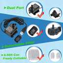 80GPH 5W USB Mini Water Pump With 2M(6.6ft) Clear Tube,300L/H durable fountain water pump for Pond Fountain, Aquariums Fish Tank, Statuary, Hydroponic 2-Pcs