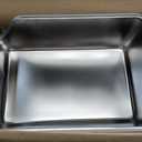 Stainless Steel Cat Litter Box with High Sides,Jumbo XL Extra Large Metal Kitty Litter Pan,Low Entry Cat Box for Indoor Kittens & Big Cats,Non Sticky,Non-Slip Bottom,Easy to Clean (L)