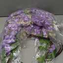 4pcs 47.2-inch Artificial Fake Wisteria Hanging Flower Garland Silk Flower String Home Party Decoration White Blue Pink Purple (Purple)
