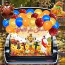 Religious Halloween Trunk or Treat Car Decorations Kit, Fall Church Trunk or Treat Car Decoration with Jesus Backdrop Turkey for Autumn SUV Archway Garage Halloween Party Decorations Outdoor