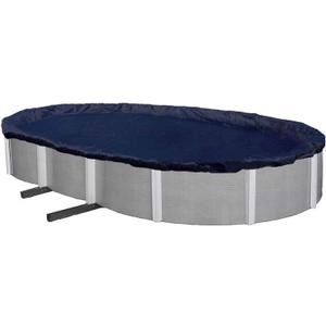 Winter Block Aboveground Pool Winter Cover, Fits 15 x 30 Oval, Solid Blue Includes Winch and Cable for Easy Installation, Superior Strength & Durability, Treated for UV Protection, WC1530OV
