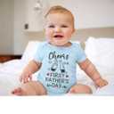 BesserBay Baby Boys Happy 1st Daddys Day Bodysuit Cotton Blue Cheers to Our First Fathers Day Newborn Onesie Size 3-6 Months