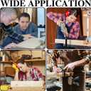 WILLBOND 4 Pcs C Clamps Set 3'' 4'' 6'' 8'' Small Steel Versatile Heavy Duty Welding Clamps Set Jaw Opening Sliding T Bar Handle for DIY Carpentry Caliper Woodworking Welding Building(Black)