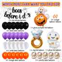 3 x 36 PCS Boos Before I Do's Halloween Party Decorations Engagement Banner Ring Pumpkin Ghost Balloon Wedding Bachelorette Theme Men Women Bridal Shower Party Supplies