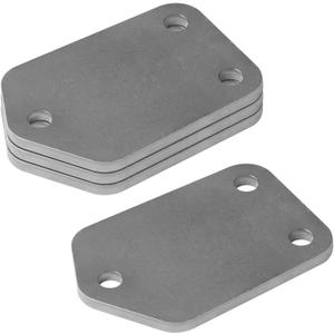 4 Pack Weld-On Steel Base Plates, 3/16" Thick Weld-On Mounting Tabs for Roll Cages Off-Road Tube Chassis Frames