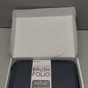 MEEDEN Pencil Marker Organizer Case: Premium PU Leather Zipper Pouch Lined with Silky Velvet - Large Capacity Pen Bag Supplies for Men & Artists  Slate Gray