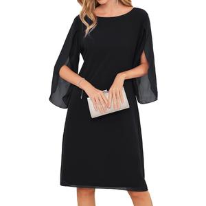 GRACE KARIN Womens Chiffon Dresses Flutter Sleeve Party Wedding Cocktail Dress Size 16