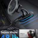 ESR for MagSafe Car Mount, Magnetic Phone Holder for Car Air Vent, Car Phone Holder Mount for iPhone 17e/17/16/16e/15/14/13/12/Samsung, All Smartphones(2 Metal Rings Included),Charging Not Supported