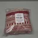 DII Farmhouse Braided Stripe Table Runner Collection, 15x108 (15x113, Fringe Included), Barn Red