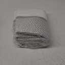 OIAHOMY Large Blanket Basket, 22x17x12 Rectangle Woven Baskets, Nursery Blanket Storage Living Room, Toy Storage With Handle, Large Baskets for Organizing-Grey/White