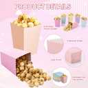 Jingmore 120 Pcs Mini Popcorn Boxes for Party, Pastel Popcorn Bucket Disposable Colorful Popcorns Snack Candy Container for Movie Birthday Wedding Party Decorations, 2.2 x 4.2 x 3 Inche(6 Colors), 4.17 x 3 x 2.2 inches
